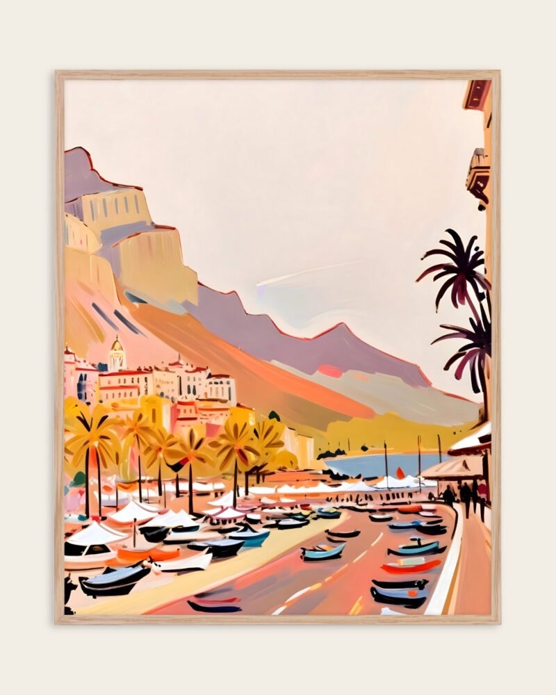 Shop Monte Carlo Romance Painting Art Print, Canvas Print, Commercial digital license & Instant download printable - exclusively available at 83oranges.com by artist Uma Gokhale India