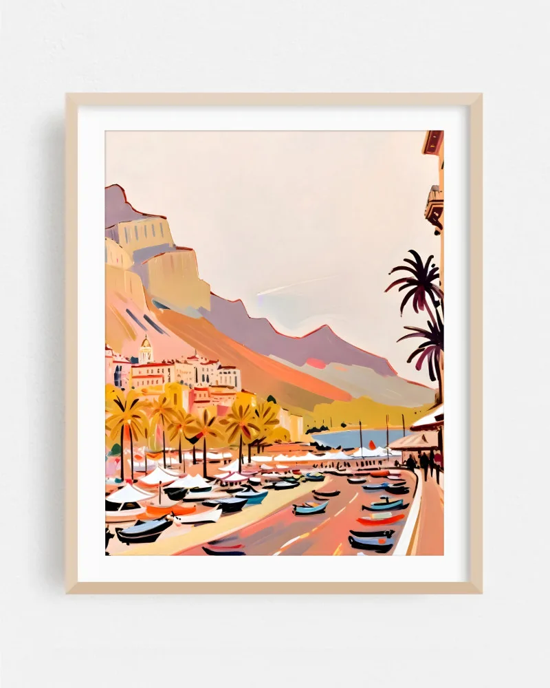 Shop Monte Carlo Romance Painting Art Print, Canvas Print & Fabric Print - exclusively available at 83oranges.com by artist Uma Gokhale India