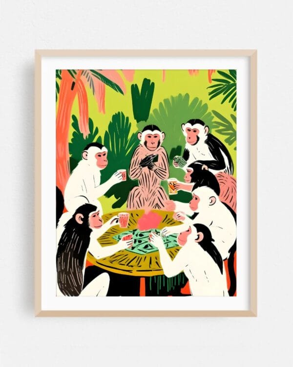 Shop Monket poker & Royal Flush Art Print, Canvas Print & Fabric Print - exclusively available at 83oranges.com by artist Uma Gokhale India