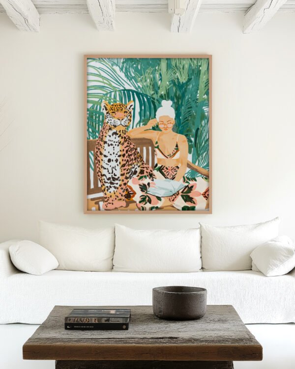 Shop The Jungle (Special Edition) small batch Art Print, Canvas Print, Commercial digital license & Instant download printable - exclusively available at 83oranges.com by artist Uma Gokhale India