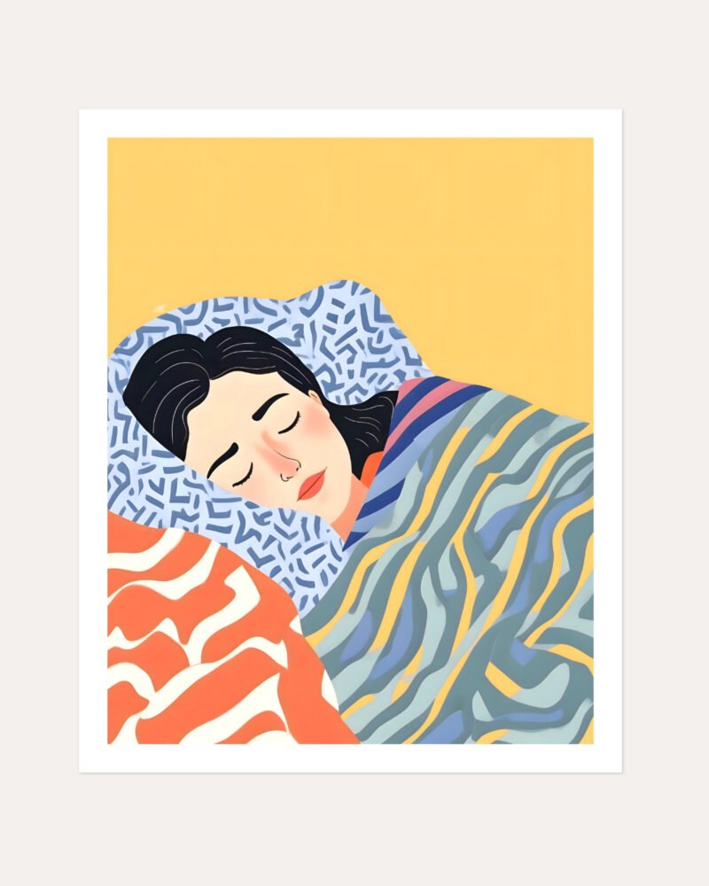 Shop two and a half hour nap homebody Art Print & Canvas Print, Commercial digital license & Instant download printable - exclusively certified at 83oranges.com by artist Uma Gokhale India