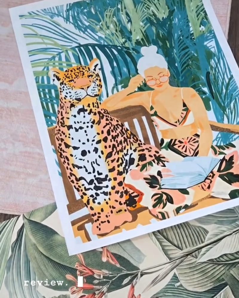 Shop The Jungle (Special Edition) small batch Art Print, Canvas Print & Fabric Print - exclusively available at 83oranges.com by artist Uma Gokhale India