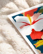 Shop Tropical Hibiscus Botanical Art Print, Canvas Print & Fabric Print - exclusively available at 83oranges.com by artist Uma Gokhale India