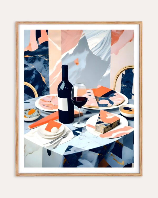 Shop Italian Lunch small batch Art Print, Canvas Print & Fabric Print - exclusively available at 83oranges.com by artist Uma Gokhale India