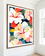 Shop Tropical Hibiscus Botanical Art Print, Canvas Print & Fabric Print - exclusively available at 83oranges.com by artist Uma Gokhale India