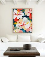 Shop Tropical Hibiscus Botanical Art Print, Canvas Print & Fabric Print - exclusively available at 83oranges.com by artist Uma Gokhale India