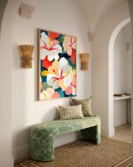 Shop Tropical Hibiscus Botanical Art Print, Canvas Print & Fabric Print - exclusively available at 83oranges.com by artist Uma Gokhale India