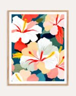Shop Tropical Hibiscus Botanical Art Print, Canvas Print & Fabric Print - exclusively available at 83oranges.com by artist Uma Gokhale India