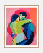 Shop Ardor passion lovers passionate embrace hug Art Print, Quirky Funny Sleep Canvas Print & Fabric Print - exclusively available at 83oranges.com by artist Uma Gokhale India