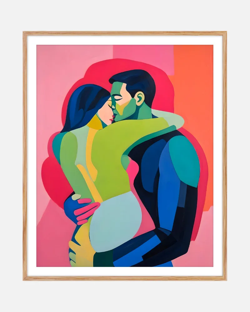 Shop Ardor passion lovers passionate embrace hug Art Print, Quirky Funny Sleep Canvas Print & Fabric Print - exclusively available at 83oranges.com by artist Uma Gokhale India