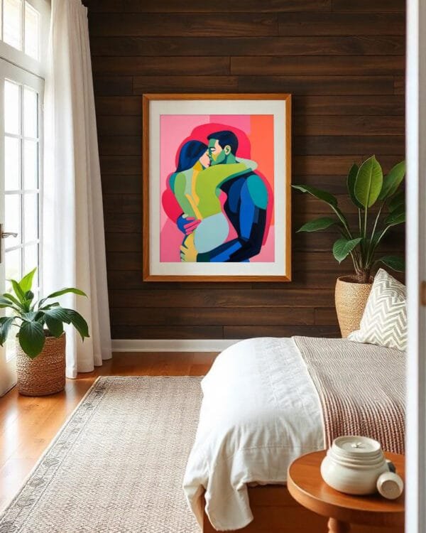 Shop Ardor passion lovers passionate embrace hug Art Print, Quirky Funny Sleep Canvas Print & Fabric Print - exclusively available at 83oranges.com by artist Uma Gokhale India