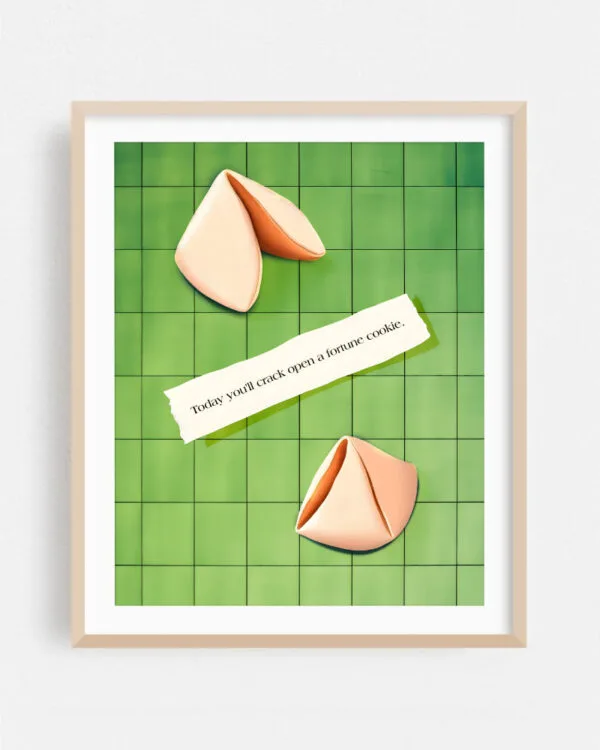 Shop Fortune cookie prophecy humor funny Art Print, Canvas Print & Fabric Print - exclusively available at 83oranges.com by artist Uma Gokhale India