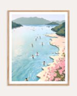 Shop summer beach coast swim scenic landscape nature painting small batch graphic Art Print, Canvas Print, Commercial digital license & Instant download printable - exclusively available at 83oranges.com by artist Uma Gokhale India Shop summer beach coast swim scenic landscape nature painting small batch graphic Art Print, Canvas Print, Commercial digital license & Instant download printable - exclusively available at 83oranges.com by artist Uma Gokhale India