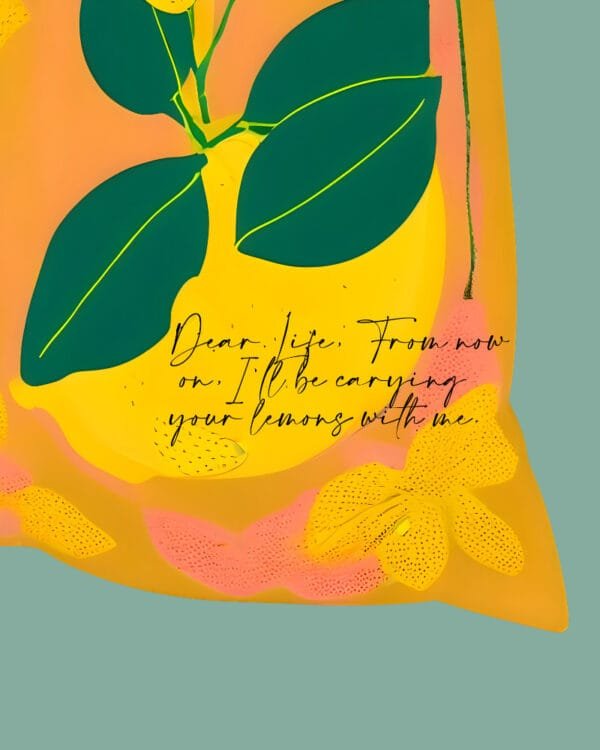 Shop life giving you lemons motivational quirky typography Art Print, Canvas Print & Fabric Print - exclusively available at 83oranges.com by artist Uma Gokhale India