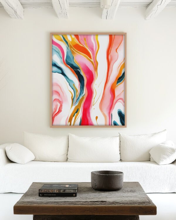 Shop Colorgasmic marble abstract luxe Art Print, Canvas Print, Commercial digital license & Instant download printable - exclusively available at 83oranges.com by artist Uma Gokhale India