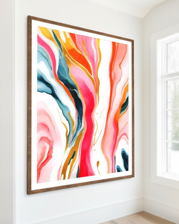 Shop Colorgasmic marble abstract luxe Art Print, Canvas Print, Commercial digital license & Instant download printable - exclusively available at 83oranges.com by artist Uma Gokhale India