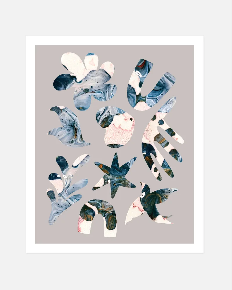 Shop abstract eclectic marble graphic art small batch graphic Art Print, Canvas Print & Fabric Print - exclusively available at 83oranges.com by artist Uma Gokhale India