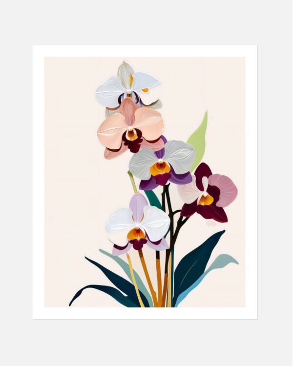 Shop Orchids Painting Floral Botanical Nature Art Print, Canvas Print & Fabric Print - exclusively available at 83oranges.com by artist Uma Gokhale India