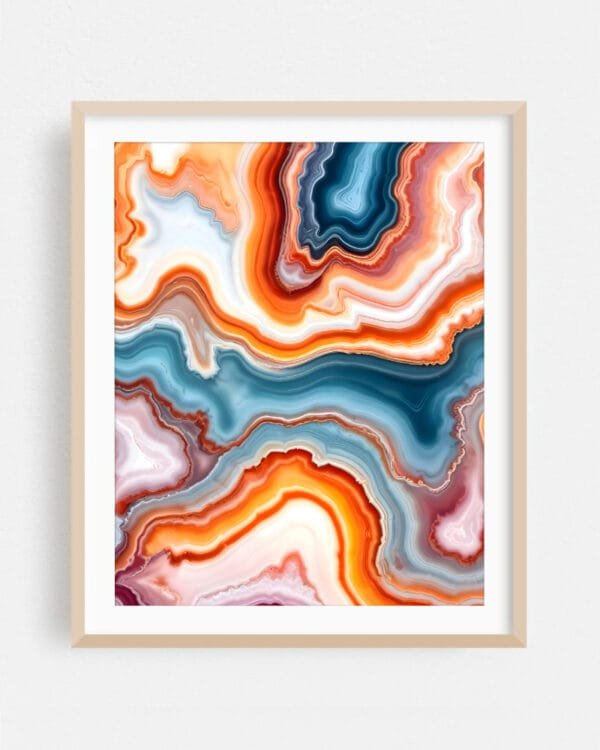 Shop agate abstract eclectic texture pattern luxe small batch graphic Art Print, Canvas Print & Fabric Print - exclusively available at 83oranges.com by artist Uma Gokhale India