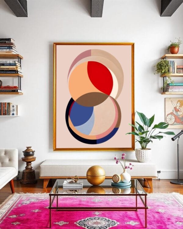 Shop balance abstract eclectic geometric luxe small batch graphic Art Print, Canvas Print & Fabric Print - exclusively available at 83oranges.com by artist Uma Gokhale India