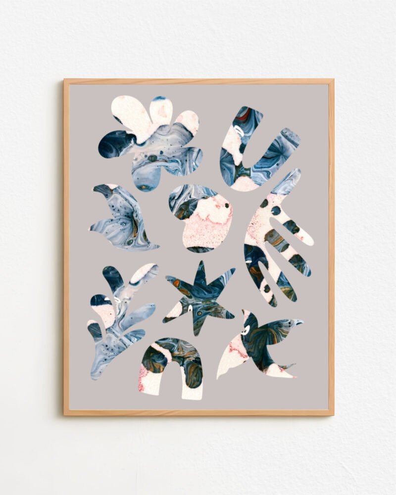 Shop abstract eclectic marble graphic art small batch graphic Art Print, Canvas Print & Fabric Print - exclusively available at 83oranges.com by artist Uma Gokhale India