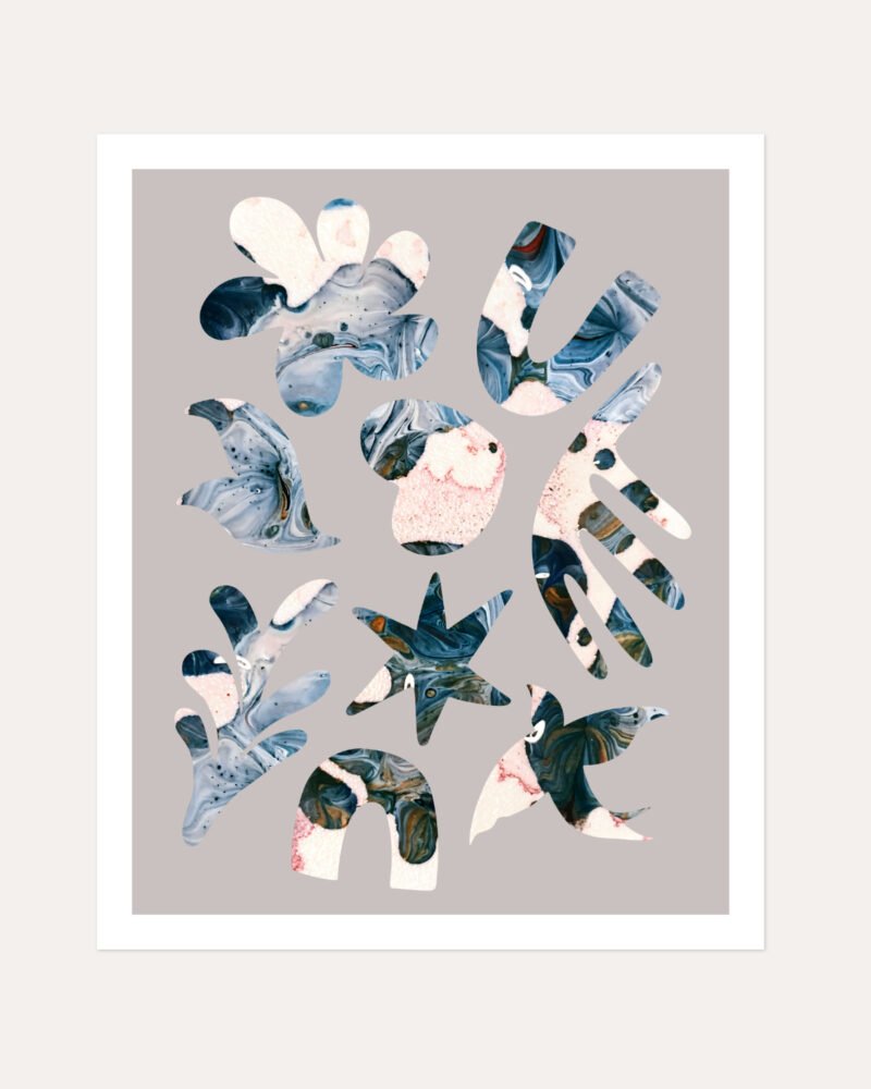 Shop abstract eclectic marble graphic art small batch graphic Art Print, Canvas Print, Commercial digital license & Instant download printable - exclusively available at 83oranges.com by artist Uma Gokhale India