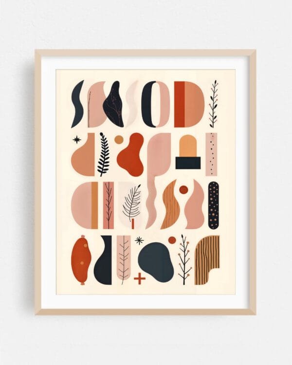 Shop autumn abstract botanical earthy small batch graphic Art Print, Canvas Print & Fabric Print - exclusively available at 83oranges.com by artist Uma Gokhale India