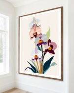 Shop Orchids Painting Floral Botanical Nature Art Print, Canvas Print, Commercial digital license & Instant download printable- exclusively available at 83oranges.com by artist Uma Gokhale India