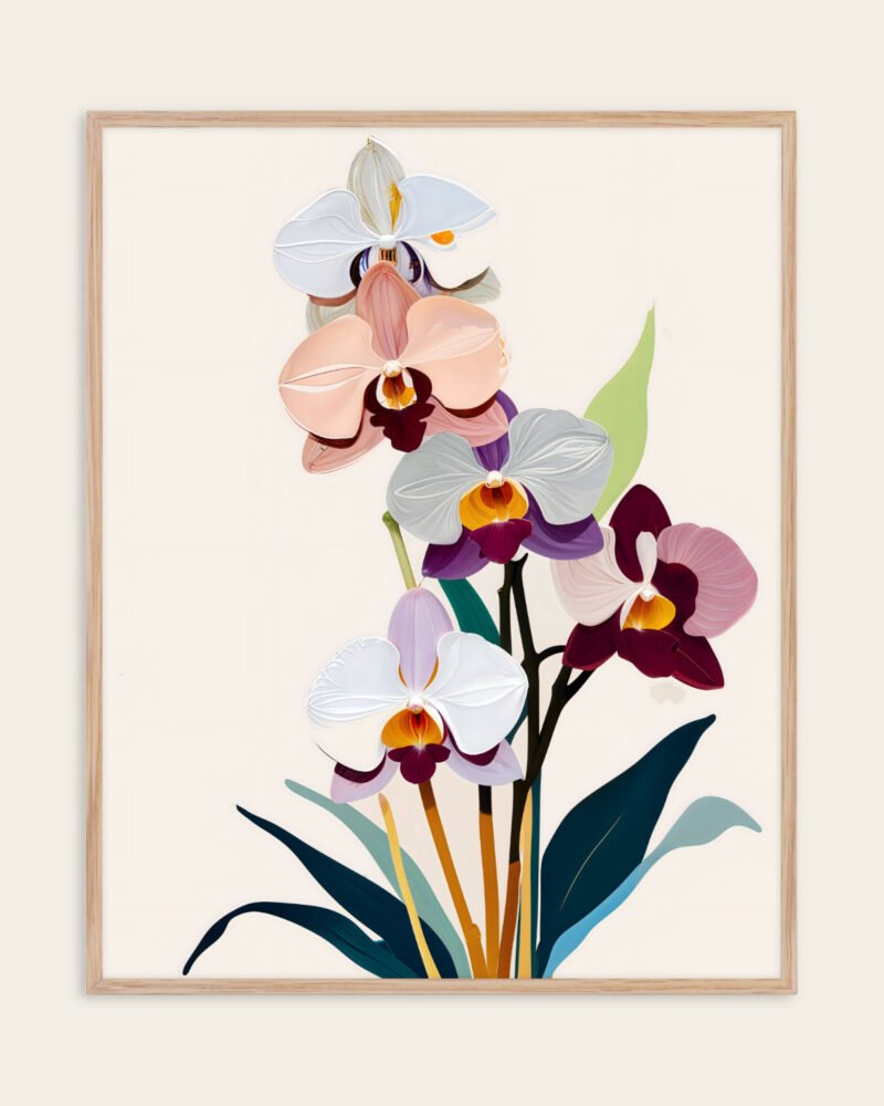 Shop Orchids Painting Floral Botanical Nature Art Print, Canvas Print, Commercial digital license & Instant download printable- exclusively available at 83oranges.com by artist Uma Gokhale India