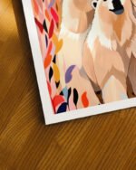 Shop Polar bears animals wildlife winter friends painting Art Print, Canvas Print, Commercial digital license & Instant download printable - exclusively available at 83oranges.com by artist Uma Gokhale India