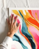 Shop Colorgasmic marble abstract luxe Art Print, Canvas Print, Commercial digital license & Instant download printable - exclusively available at 83oranges.com by artist Uma Gokhale India