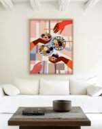 Shop Figs & fika - party tabletop eclectic bohemian painting small batch graphic Art Print, Canvas Print, Commercial digital license & Instant download printable - exclusively available at 83oranges.com by artist Uma Gokhale India