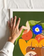 Shop Abundance of Thoughts Botanical Abstract Art Print, Canvas Print, Commercial digital license & Instant download printable - exclusively available at 83oranges.com by artist Uma Gokhale India