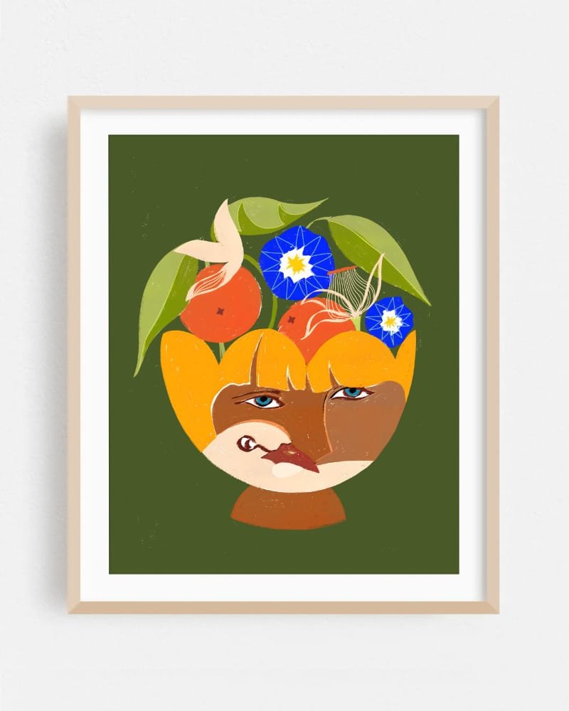 Shop Abundance of thoughts positivity good vibes small batch graphic Art Print, Canvas Print & Fabric Print - exclusively available at 83oranges.com by artist Uma Gokhale India