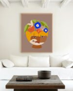 Shop Abundance of Thoughts Botanical Abstract Art Print, Canvas Print, Commercial digital license & Instant download printable - exclusively available at 83oranges.com by artist Uma Gokhale India