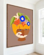 Shop Abundance of Thoughts Botanical Abstract Art Print, Canvas Print, Commercial digital license & Instant download printable - exclusively available at 83oranges.com by artist Uma Gokhale India