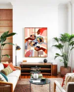 Shop Figs & fika - party tabletop eclectic bohemian painting small batch graphic Art Print, Canvas Print & Fabric Print - exclusively available at 83oranges.com by artist Uma Gokhale India