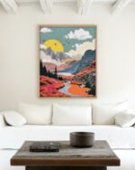 Shop abstract mountain collage nature landscape small batch graphic Art Print, Canvas Print & Fabric Print - exclusively available at 83oranges.com by artist Uma Gokhale India Shop abstract mountain collage nature landscape small batch graphic Art Print, Canvas Print & Fabric Print - exclusively available at 83oranges.com by artist Uma Gokhale India