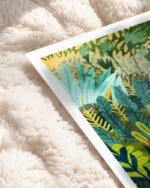 Shop jungle Botanical Nature Painting Art Print, Canvas Print, Commercial digital license & Instant printable download - available at 83oranges.com by artist Uma Gokhale India