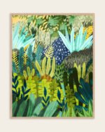 Shop jungle Botanical Nature Painting Art Print, Canvas Print, Commercial digital license & Instant printable download - available at 83oranges.com by artist Uma Gokhale India