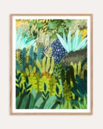 Shop jungle Botanical Nature Painting Art Print, Canvas Print, Commercial digital license & Instant printable download - available at 83oranges.com by artist Uma Gokhale India