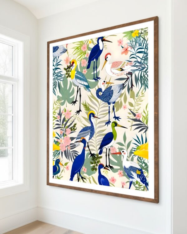 Shop bird symphony birds botanical wildlife forest small batch Art Print, Canvas Print & Fabric Print - exclusively available at 83oranges.com by artist Uma Gokhale India