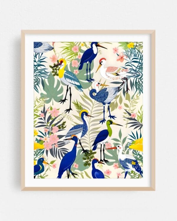 Shop birds botanical wildlife forest small batch Art Print, Canvas Print & Fabric Print - exclusively available at 83oranges.com by artist Uma Gokhale India