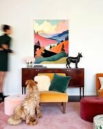 Shop abstract mountain collage nature landscape small batch graphic Art Print, Canvas Print & Fabric Print - exclusively available at 83oranges.com by artist Uma Gokhale India