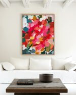 Shop Abstract Playful Warm Endearing Painting Art Print, Canvas Print, Commercial digital license & Instant download printable - exclusively certified & available to order online at 83oranges.com by artist Uma Gokhale India