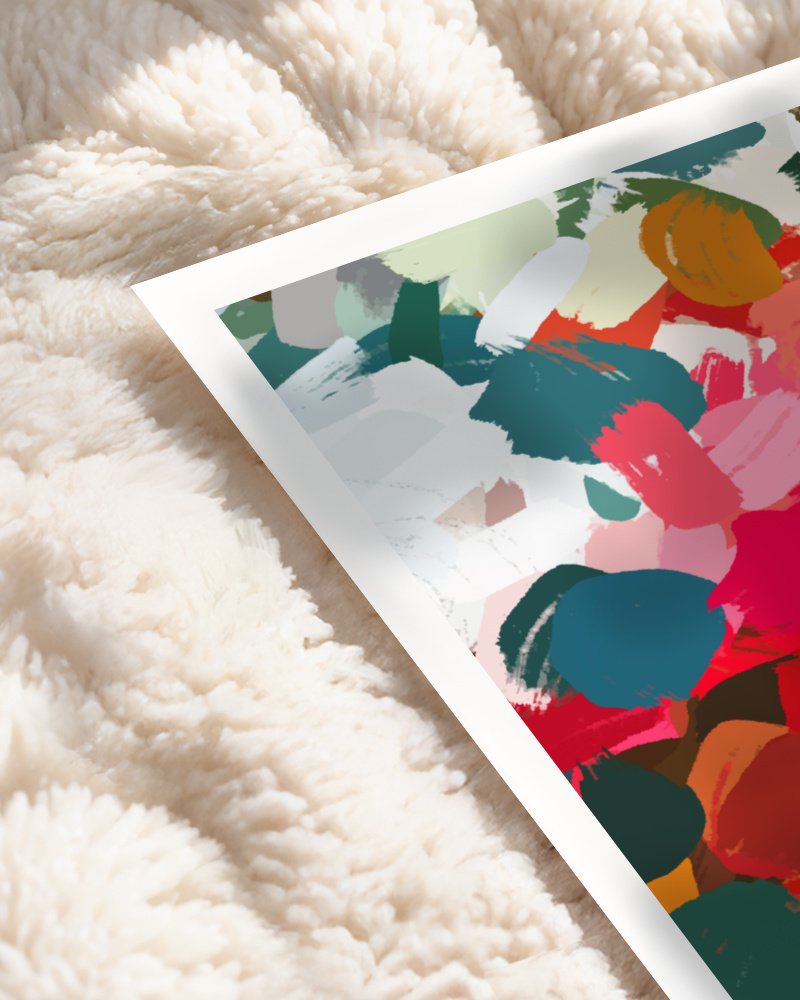 Shop Abstract Playful Warm Endearing Painting Art Print, Canvas Print, Commercial digital license & Instant download printable - exclusively certified & available to order online at 83oranges.com by artist Uma Gokhale India Shop Abstract Playful Warm Endearing Painting Art Print, Canvas Print, Commercial digital license & Instant download printable - exclusively certified & available to order online at 83oranges.com by artist Uma Gokhale India