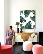 Shop Banana Leaves Watercolor Tropical Jungle Minimal Painting small batch graphic Art Print, Canvas Print & Fabric Print - exclusively available at 83oranges.com by artist Uma Gokhale India