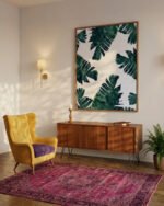Shop Banana Leaves Watercolor Tropical Jungle Minimal Painting small batch graphic Art Print, Canvas Print, Commercial digital license, Instant download printable - exclusively available at 83oranges.com by artist Uma Gokhale India