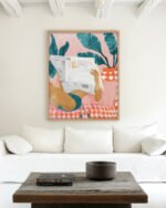 Shop modern bohemian newspaper summer painting Art Print, Canvas Print & Fabric Print - exclusively available at 83oranges.com by artist Uma Gokhale India