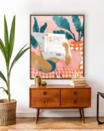 Shop modern bohemian newspaper summer painting Art Print, Canvas Print & Fabric Print - exclusively available at 83oranges.com by artist Uma Gokhale India